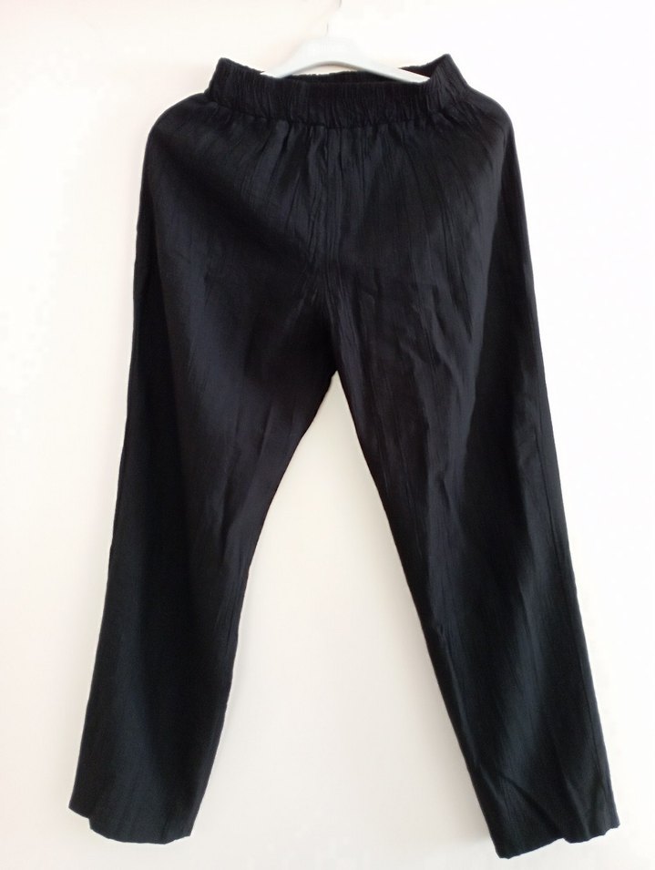 Düğmeli Siyah Midi Kadın Trençkot - Görsel 3