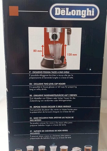 DeLonghi Renkli Kırmızı Kahve Makinesi - Görsel 5