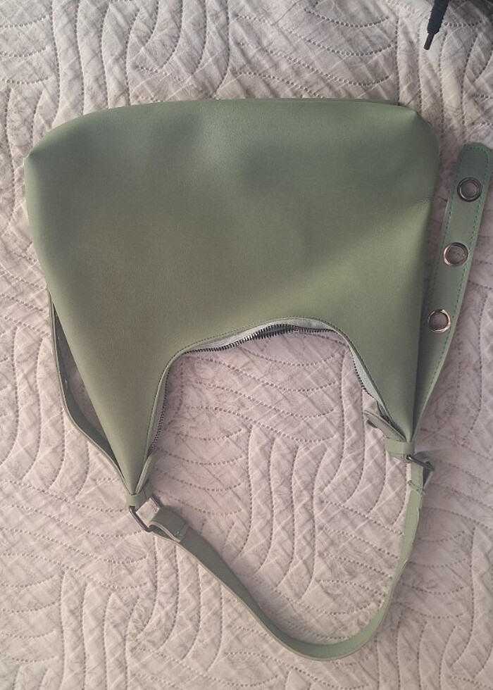 Yeşil Suni Deri Çanta - Görsel 3