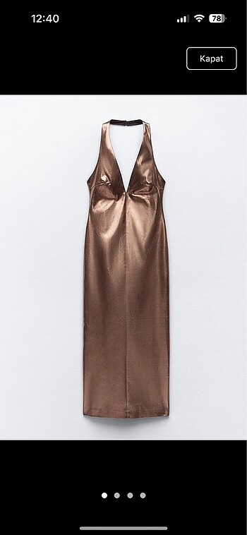 Zara parlak elbise