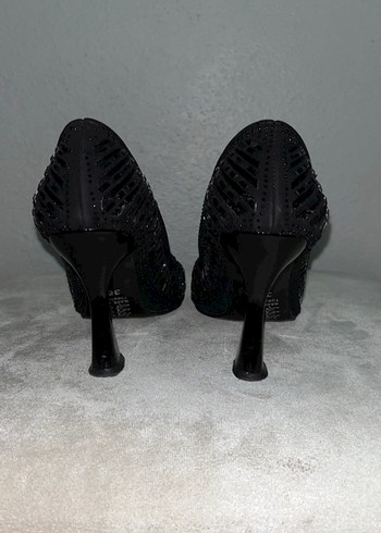 36 Beden Siyah Taşlı Stiletto Topuklu Kadın Ayakkabı