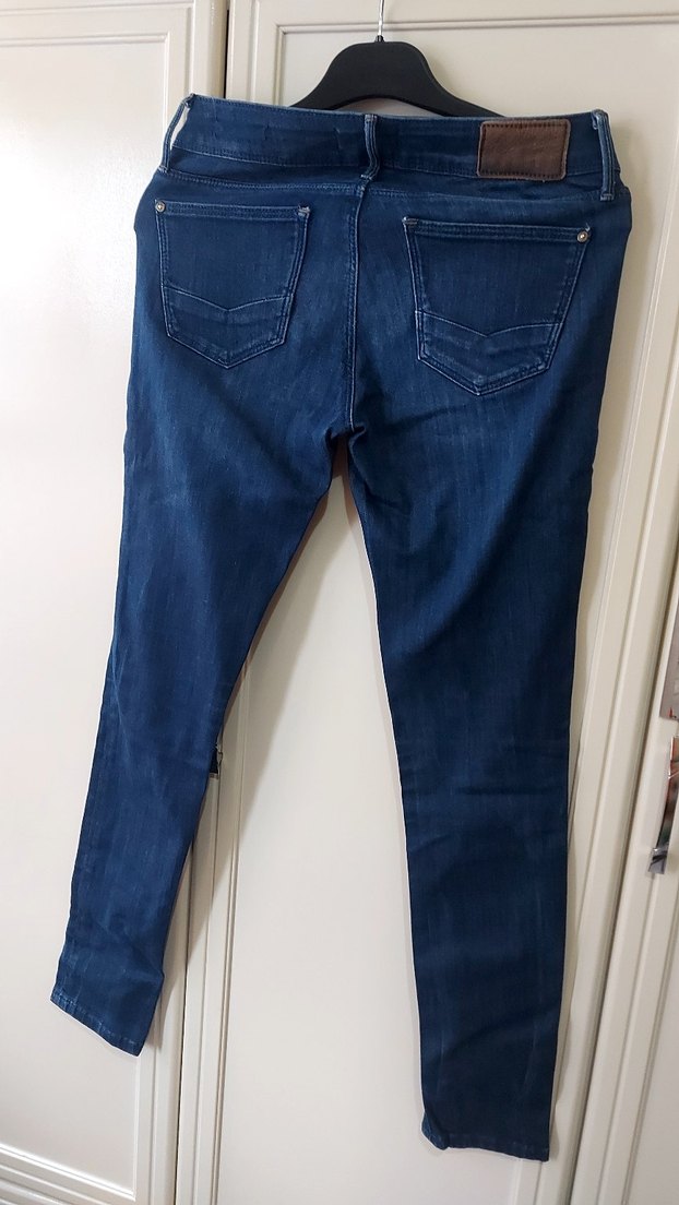 Lacivert Kadın Denim Dar Kesim Jean - Görsel 5