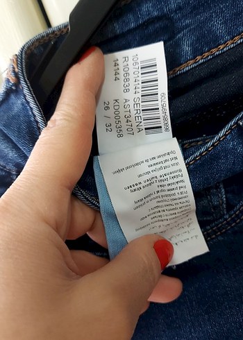 Kadın Koyu Mavi Dar Kesim Midi Denim Pantolon - Görsel 2
