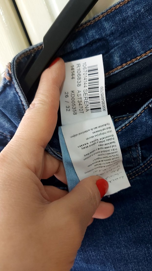 Kadın Koyu Mavi Dar Kesim Midi Denim Pantolon - Görsel 2