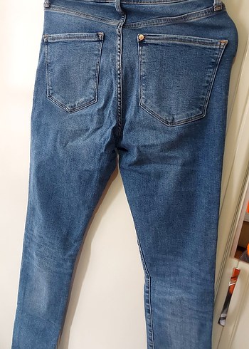 Mavi Bol Kesim Kadın Kot Pantolon - Görsel 4