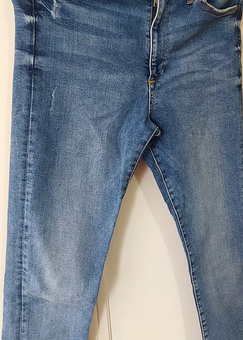 Mavi Bol Kesim Kadın Kot Pantolon - Görsel 3