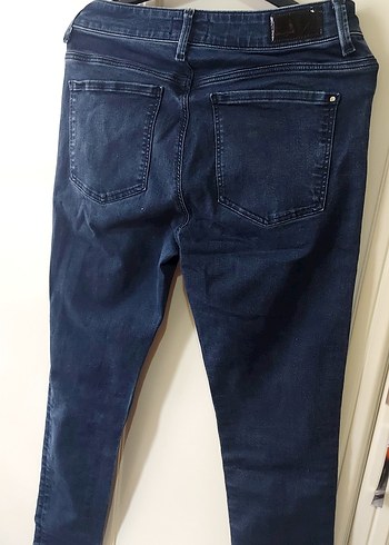 Lacivert Midi Boy Kadın Denim Jean - Görsel 5