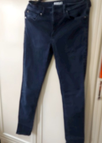 Lacivert Midi Boy Kadın Denim Jean - Görsel 4