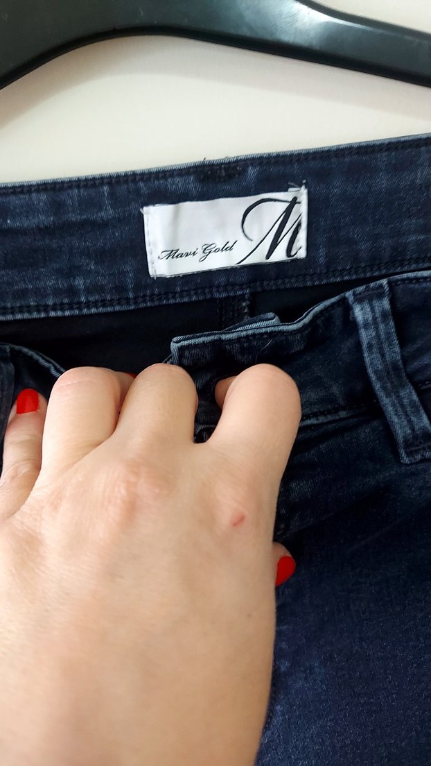 Lacivert Midi Boy Kadın Denim Jean - Görsel 2