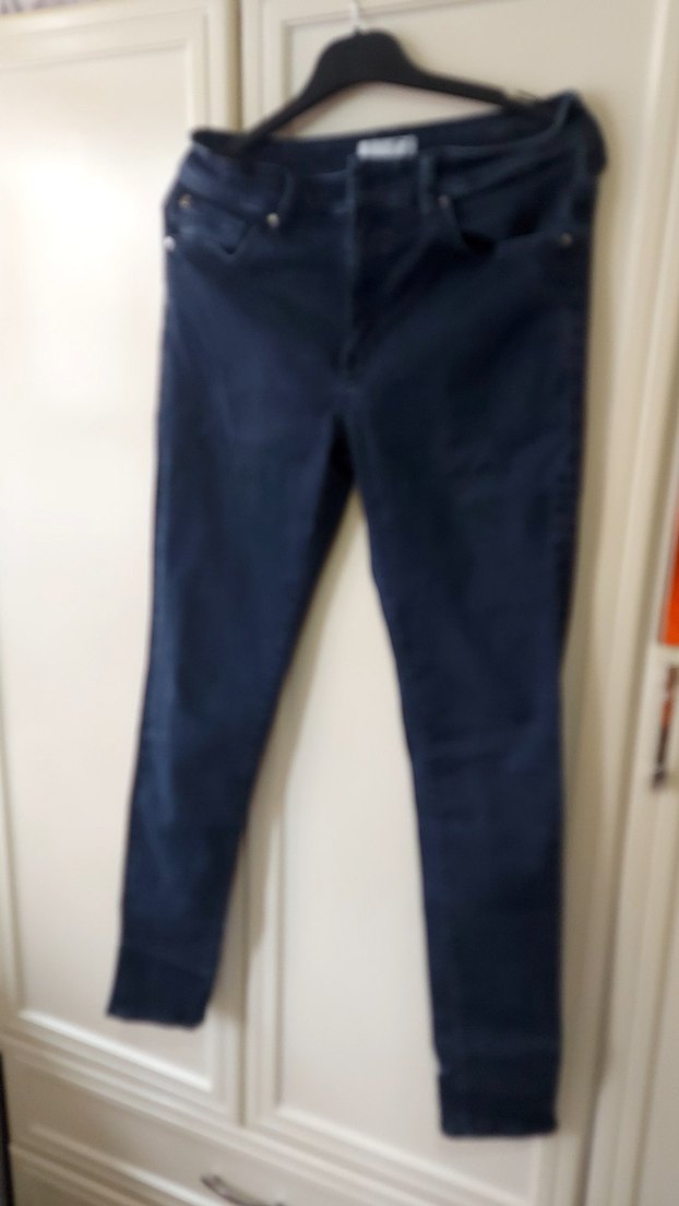 Lacivert Midi Boy Kadın Denim Jean - Görsel 4