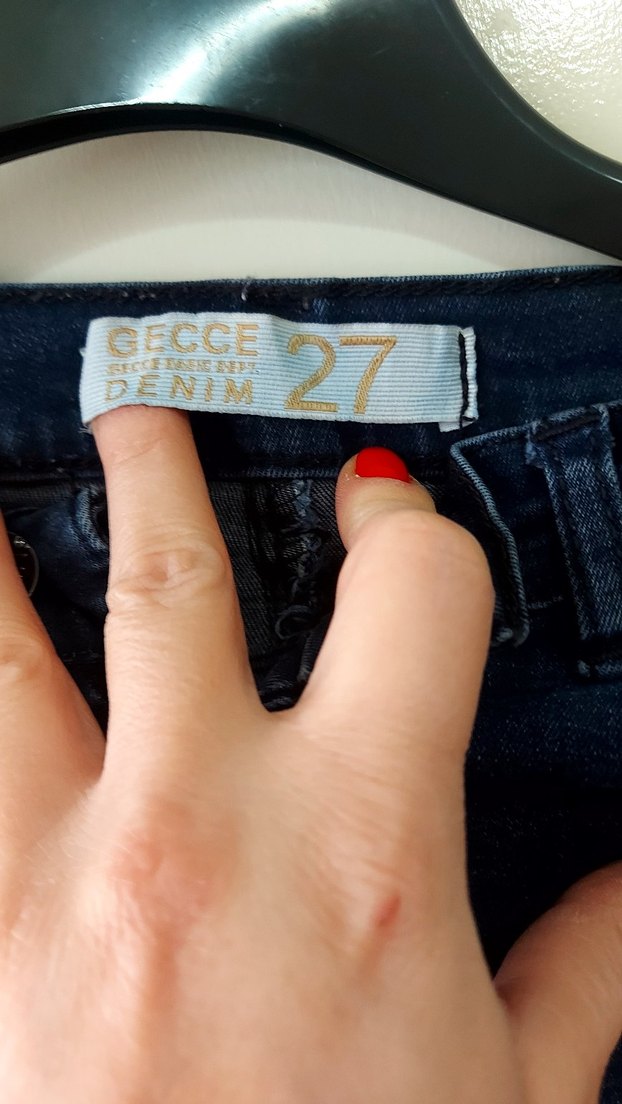 Lacivert Dar Kesim Midi Kadın Kot Pantolon - Görsel 2