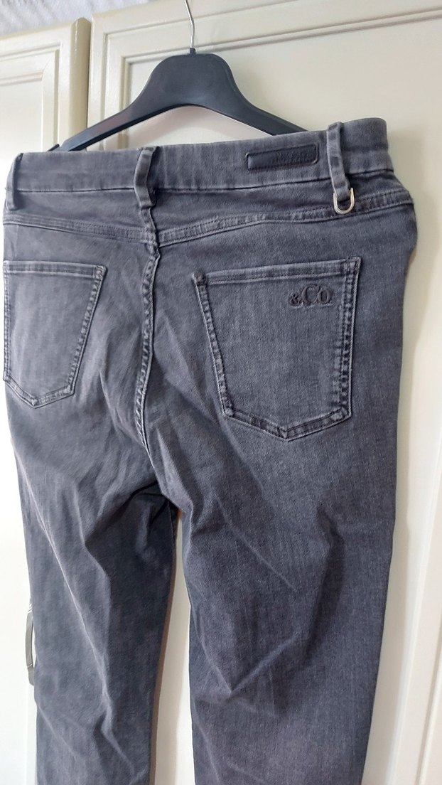 Gri Normal Boy Slim Kesim Kadın Denim Jean - Görsel 4