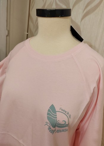 Pembe Pamuklu günlük ve spor Tişörtü, Uzun Kollu - Görsel 3