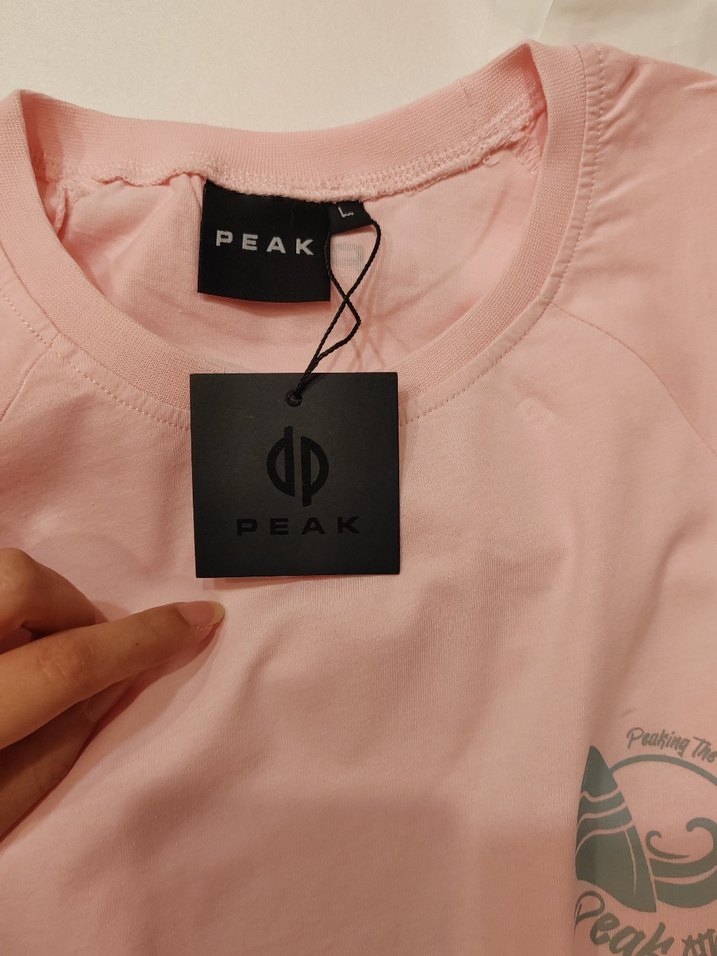 Pembe Pamuklu günlük ve spor Tişörtü, Uzun Kollu - Görsel 5