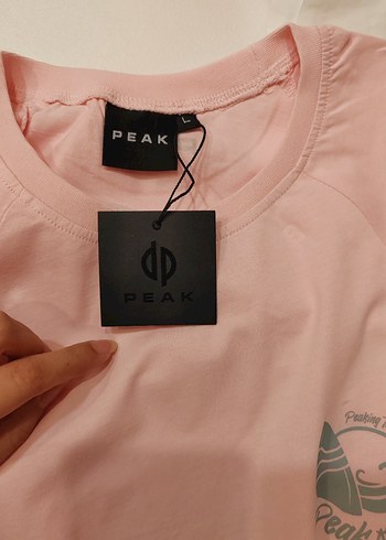 Pembe Pamuklu  Tişört, Uzun Kollu, Salaş sıfır - Görsel 5