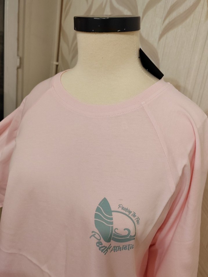 Pembe Pamuklu  Tişört, Uzun Kollu, Salaş sıfır - Görsel 3