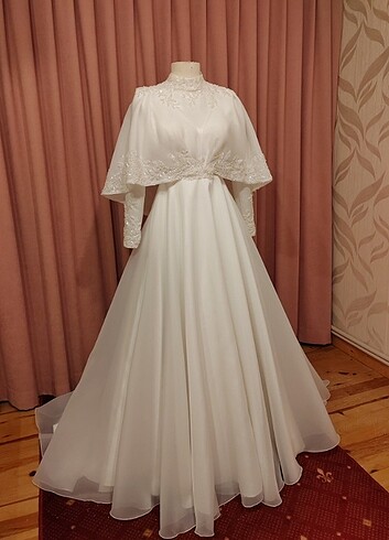 Tesettür gelinlik nikah elbisesi 