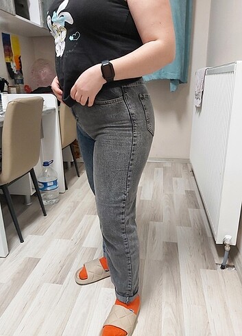 Çift renkli pantolon 