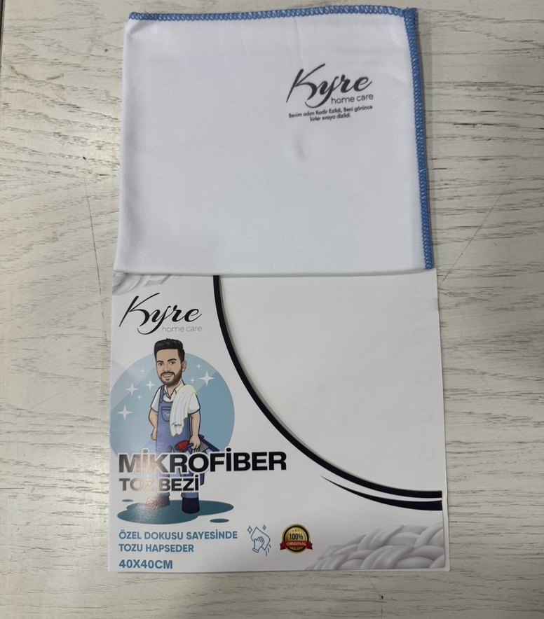 Kadir Ezildi kyra Mikrofiber Toz Bezi 40x40 cm Beyaz - Görsel 2