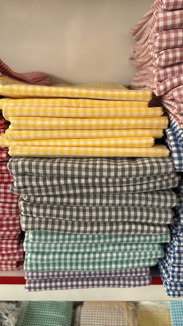 Çok Renkli Kareli Masa Örtüsü 170x170 - Görsel 5