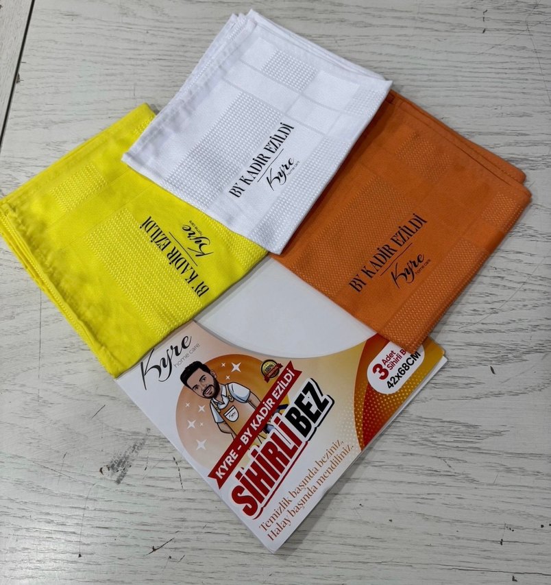 Kadir ezildi kyra 3'lü Mikrofiber Temizlik Bezi Seti - Görsel 2