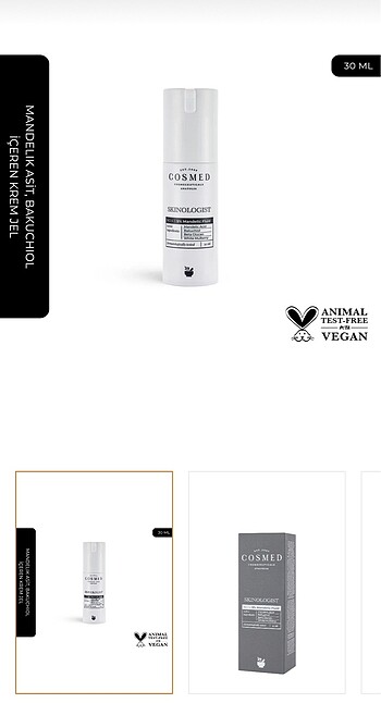 Cosmed %5 mandelik asit 30 ml skt:11/25
