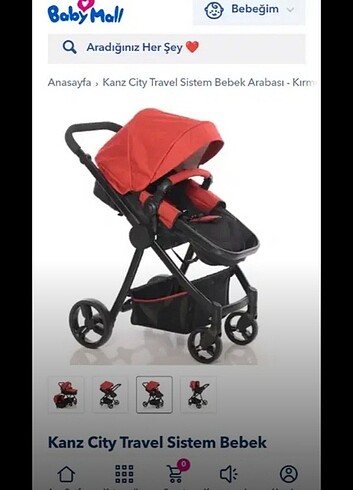 Diğer Beden kırmızı Renk Travel sistem bebek arabası 