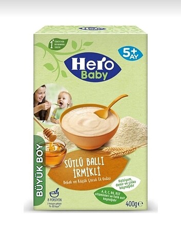 Hero baby Sütlü ballı irmikli bebek ve çocuk ek gıda