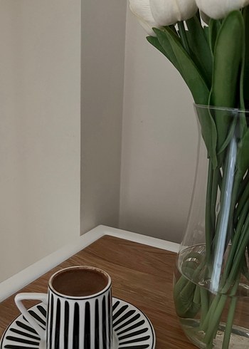 Lc Waikiki Home Beyaz Siyah Desenli Fincan Takımı