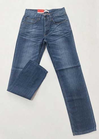 Erkek Mavi Regular Fit Denim Jean - Görsel 4