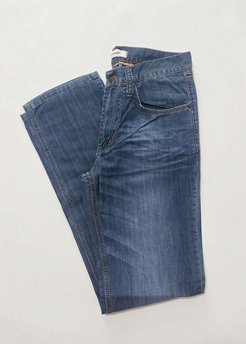 Erkek Mavi Regular Fit Denim Jean - Görsel 3