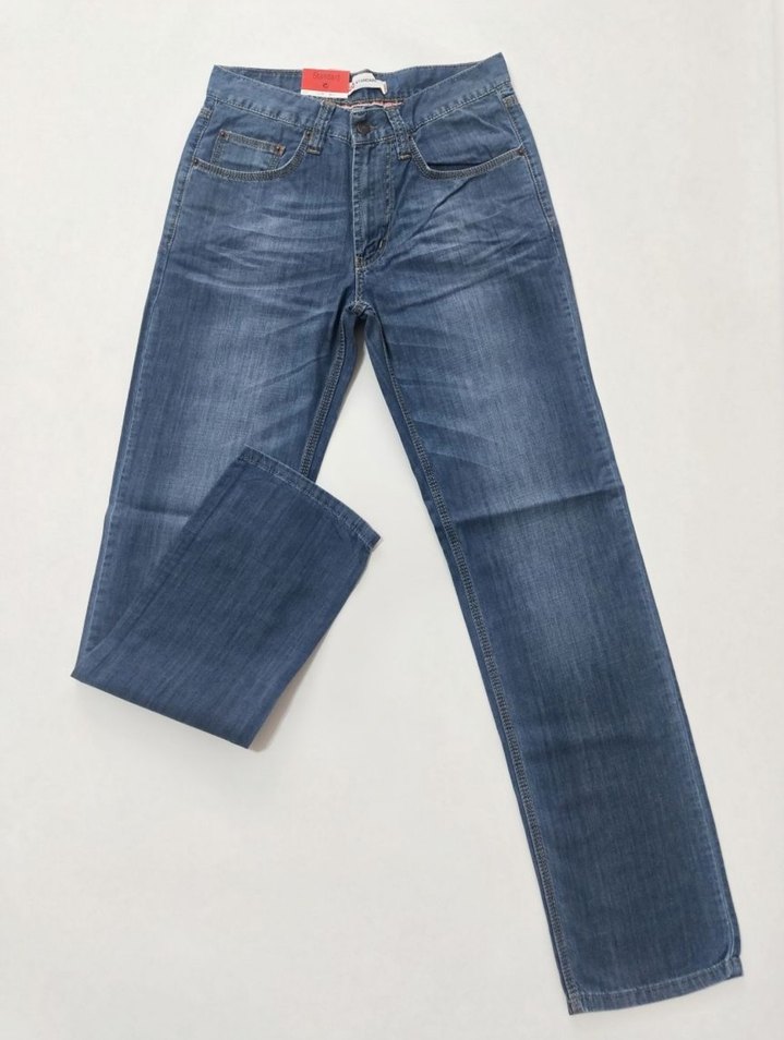 Erkek Mavi Regular Fit Denim Jean - Görsel 4