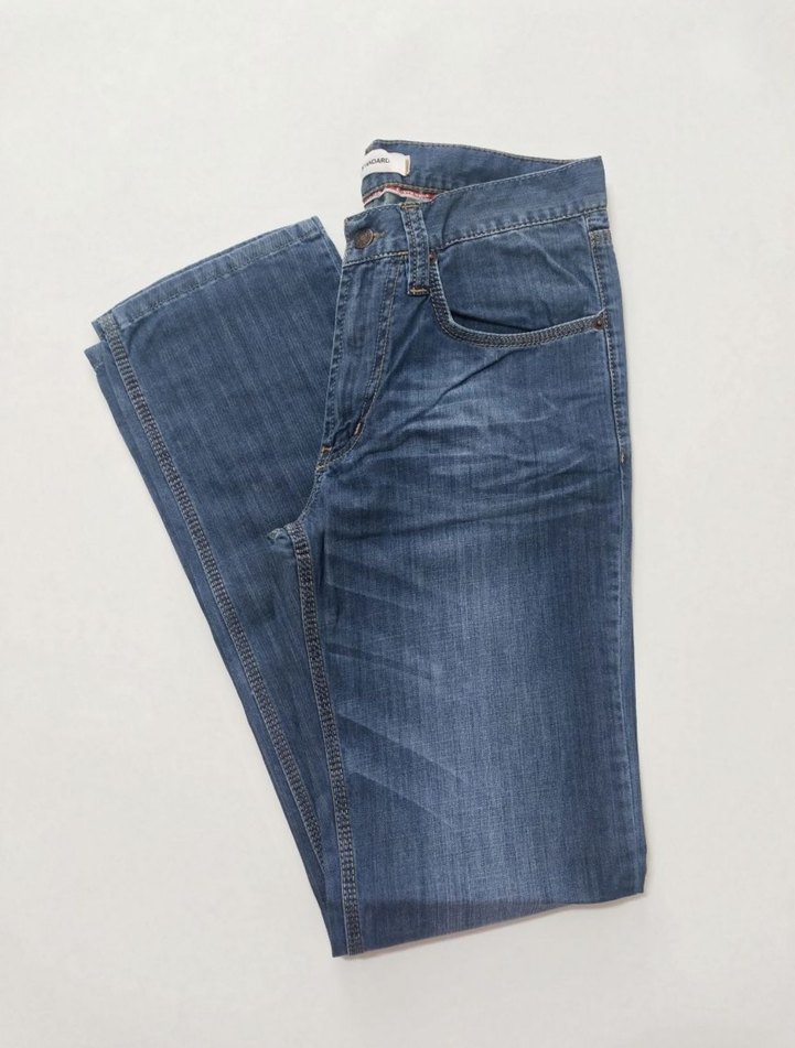 Erkek Mavi Regular Fit Denim Jean - Görsel 3