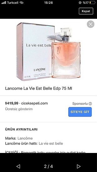 Lancome La Vie Est Belle Parfüm