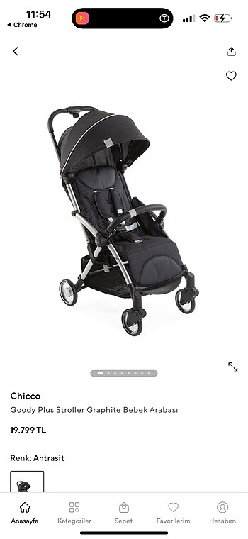 Chicco goody plus bebek arabası