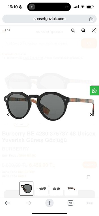 Orjinal burberry gözlük