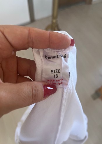 Diğer Nakışlı Beyaz Midi Pamuklu Etek