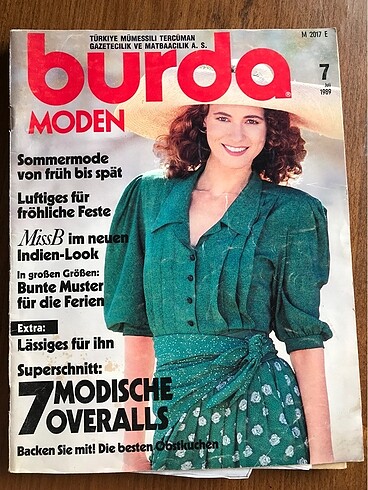 Orijinal Alman Baskı Burda 1989