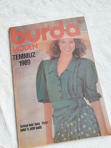 Beden Renk Orijinal Alman Baskı Burda 1989