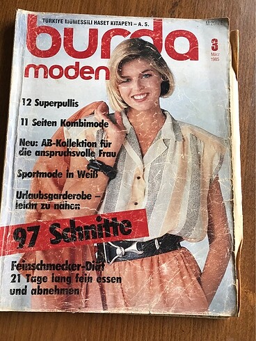 Orijinal Alman Baskı Burda 1985