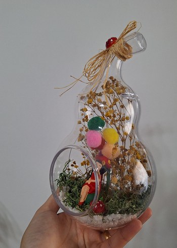  Beden Renkli Dekoratif Mini Bebek Teraryumu