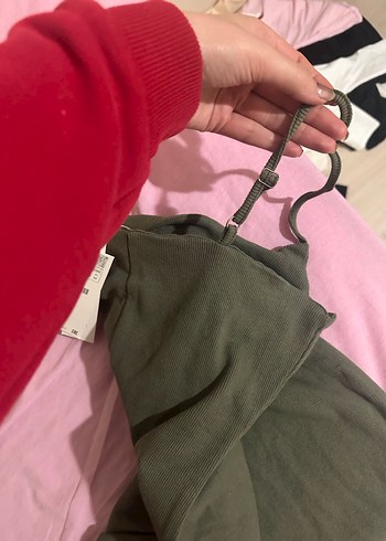 Gri Uzun Askılı Drapeli Kadın Elbise - Görsel 4