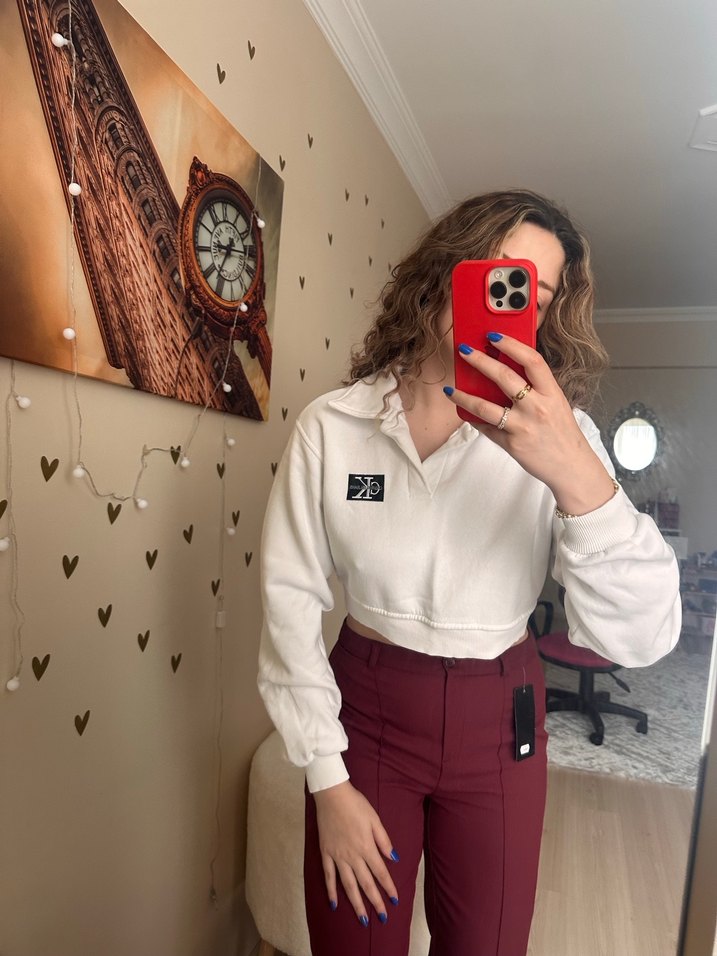 Kadın Uzun Kollu Sweatshirt - Görsel 4