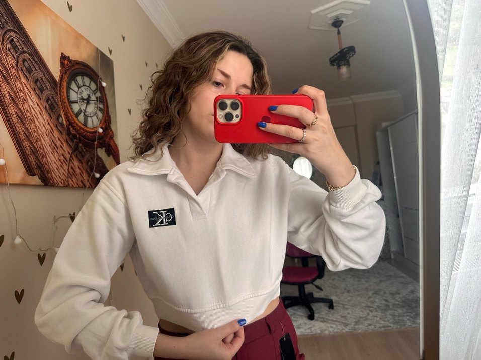 Kadın Uzun Kollu Sweatshirt - Görsel 3