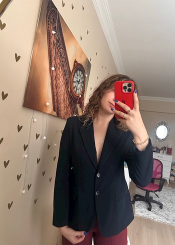 Lacivert Kadın Blazer Ceket - Görsel 2