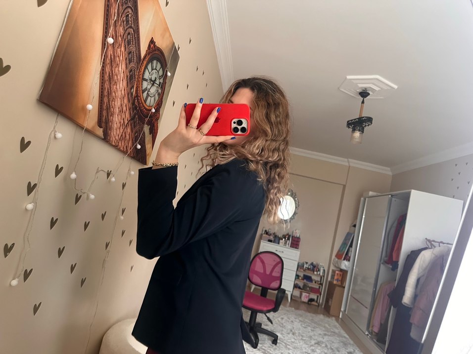 Lacivert  Kadın Blazer Ceket - Görsel 4