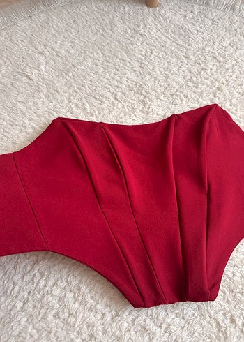 Bordo Straplez  Kadın Büstiyer - Görsel 4