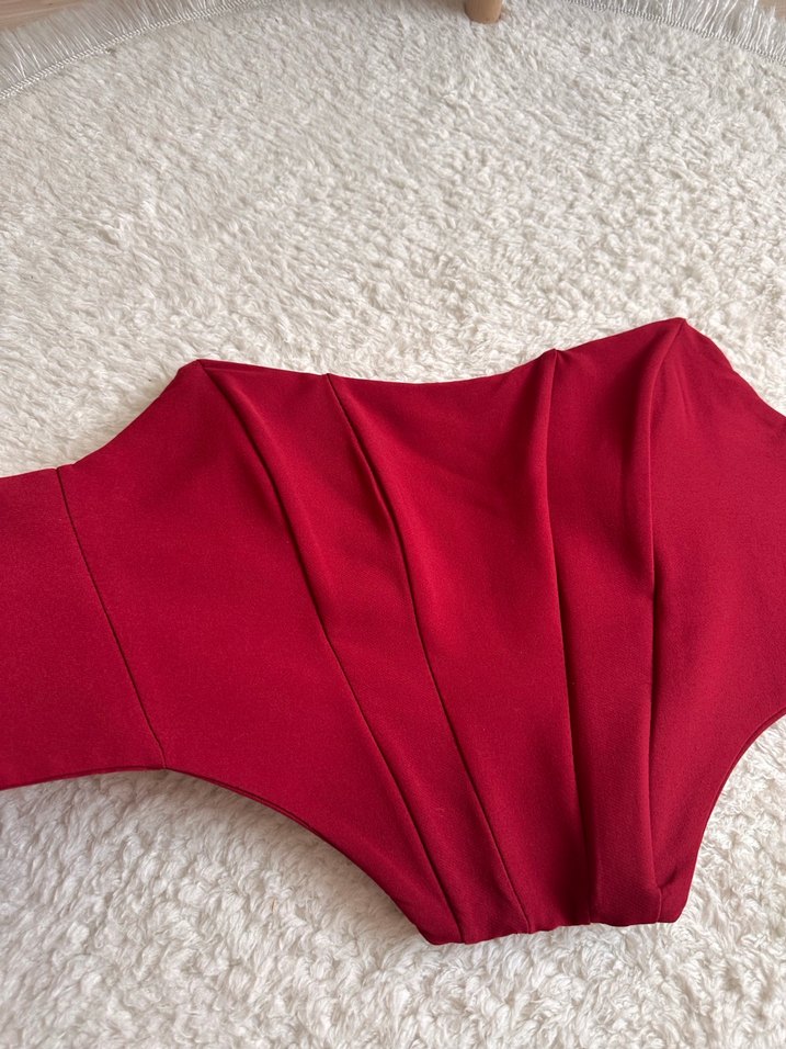 Bordo Straplez  Kadın Büstiyer - Görsel 4