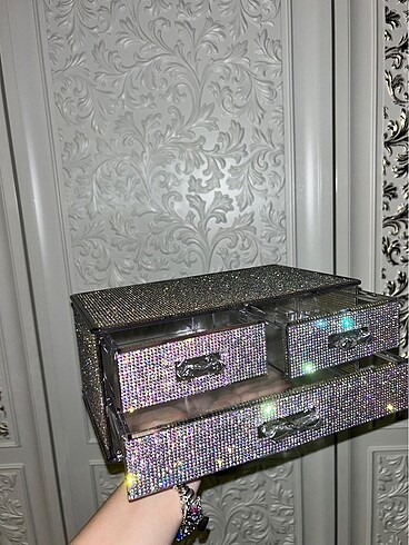 Swarovski taşlı organizer kutu