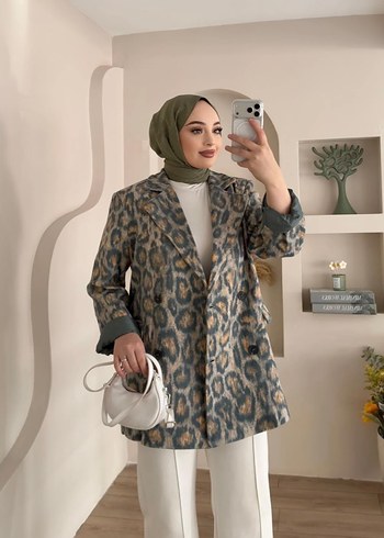 Zara Leopar Desenli Uzun Ceket